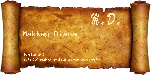 Makkay Diána névjegykártya